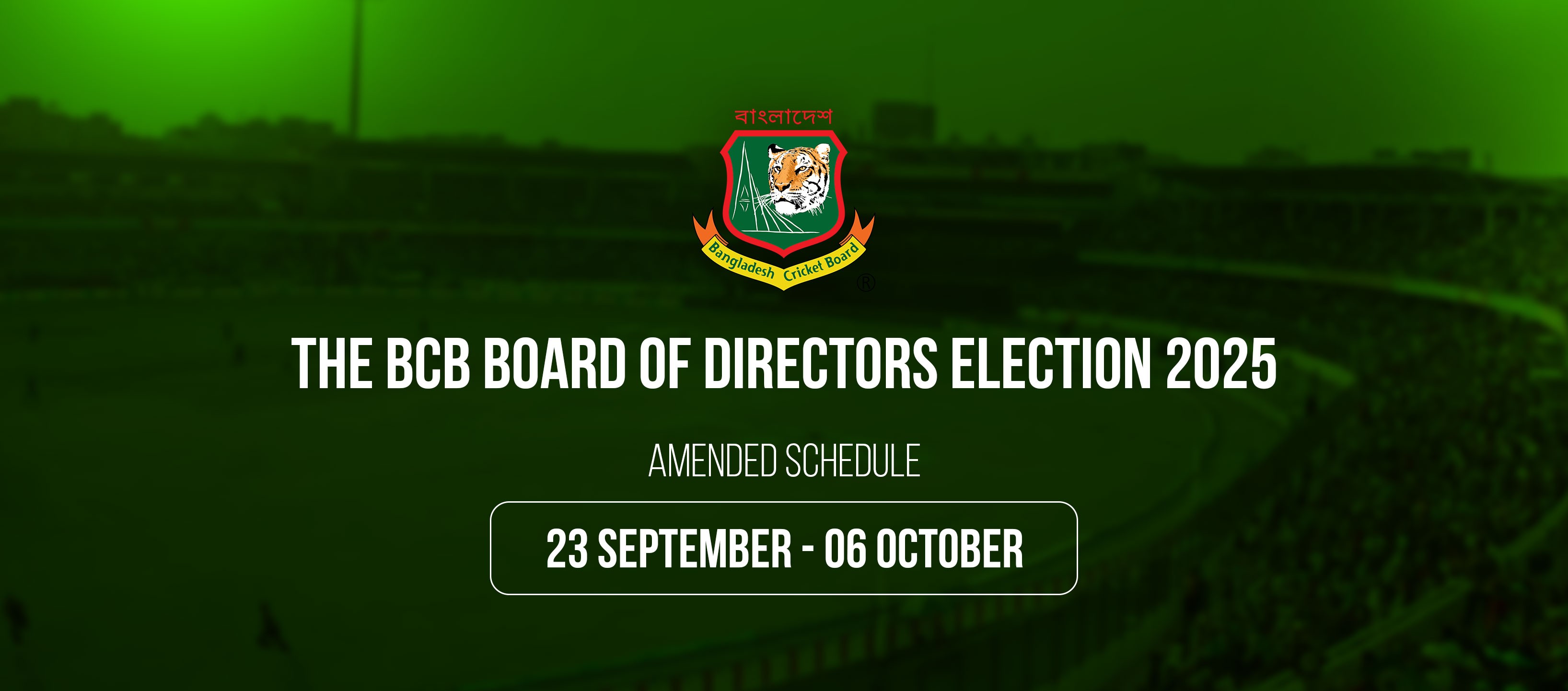 Amended Schedule of the BCB Board of Directors Election 2025